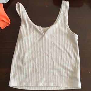White cropped tank